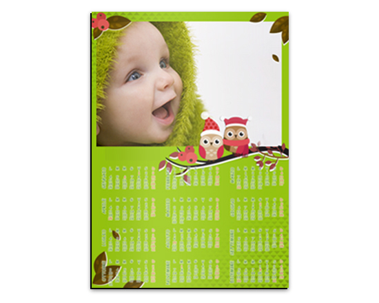 Calendario magnetico A3 Gufetti