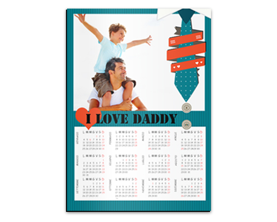 Calendario magnetico A3 Love Daddy