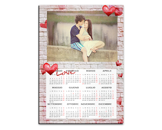 Calendario magnetico A3 Love of wall