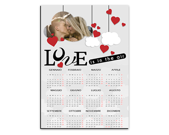 Calendario magnetico A3 Lovely cloud