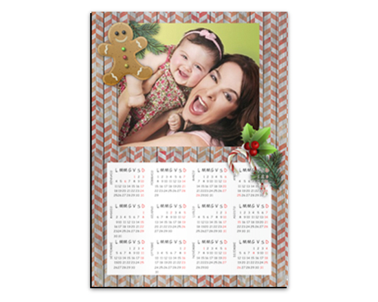 Calendario magnetico A3 Pan di Zenzero