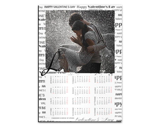 Calendario magnetico A3 Scritte Love