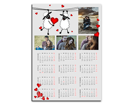 Calendario magnetico A3 Sweet sheep