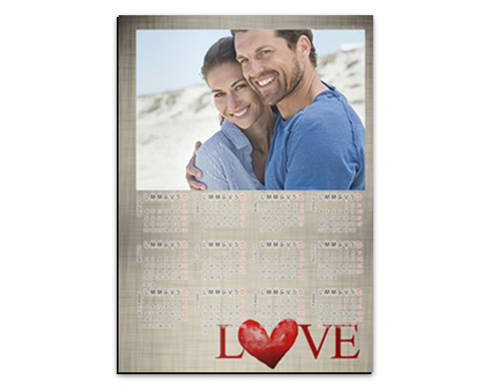 Calendario magnetico A3 Texture lino