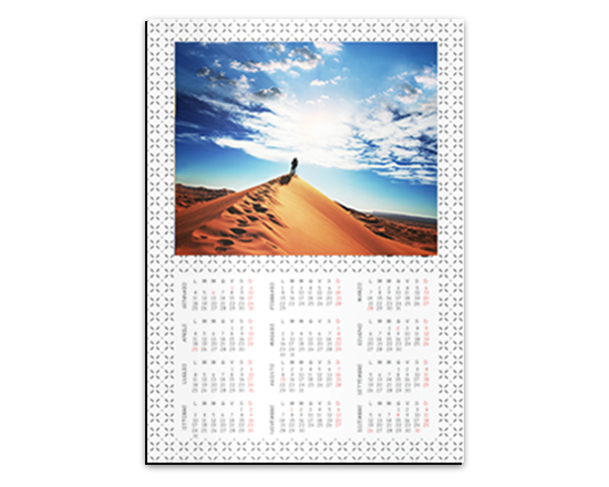 Calendario magnetico A3 Texture trattini 