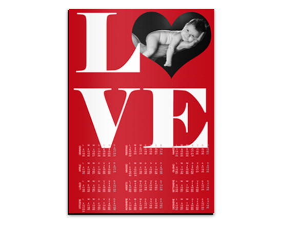 Calendario magnetico A4 Big Love