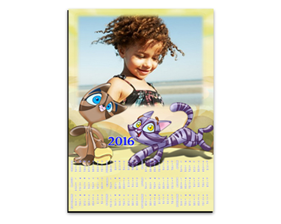 Calendario magnetico A4 Gatti randagi