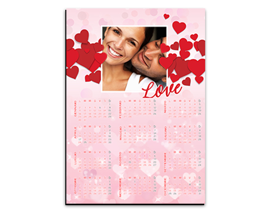 Calendario magnetico A4 Storm of hearts