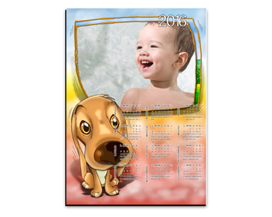 Calendario magnetico A4 Sweet dog