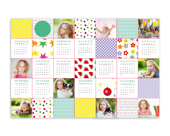 Calendario poster Colourful
