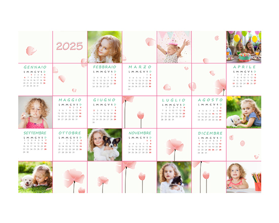 Calendario poster Flowers