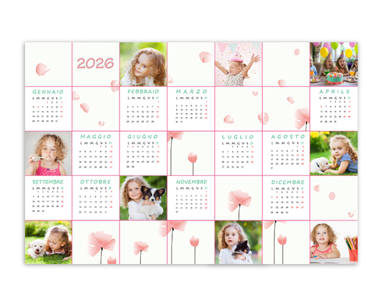 Calendario poster Flowers
