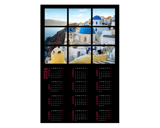 Calendario poster Basic Black