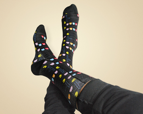calzini personalizzati uomo indossati