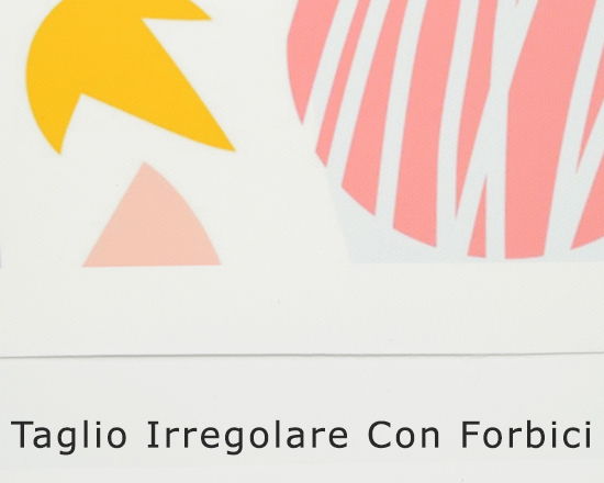 Canvas con taglio irregolare con forbici