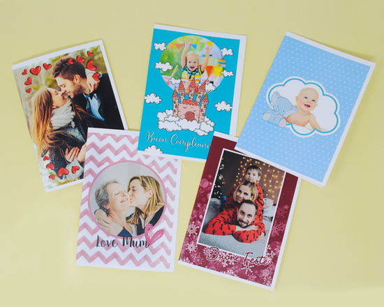Tante grafiche e disposizione per le tue card personalizzate