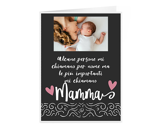 Biglietto auguri per la festa della mamma con dedica