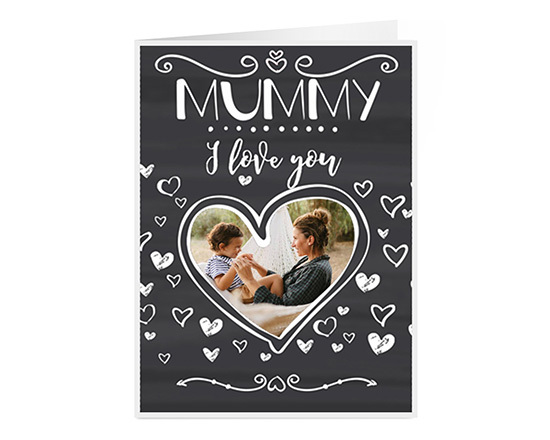 Biglietto auguri apribile con grafica Mummy