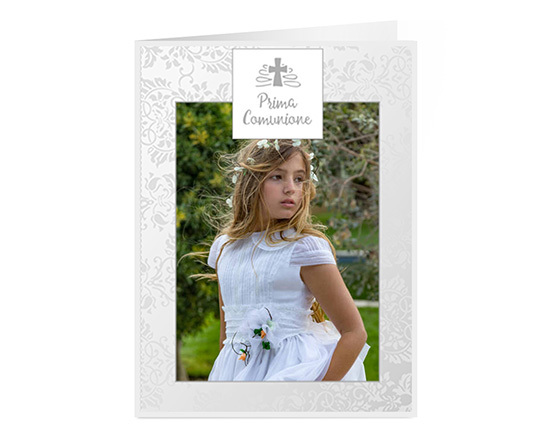 Biglietto invito per la prima comunione con foto
