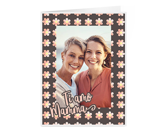 Card personalizzata con grafica Ti amo mamma