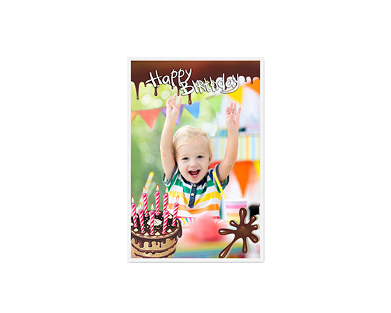 Biglietto auguri compleanno con grafica e foto