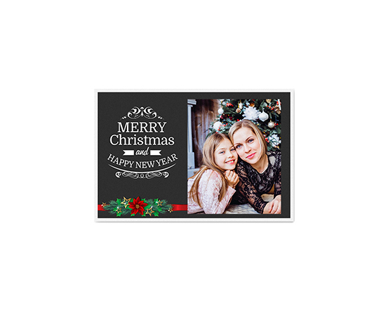 Biglietto auguri di natale con dedica e foto