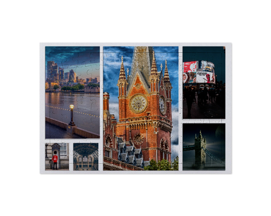 Collage personalizzato con foto stampato su puzzle A4
