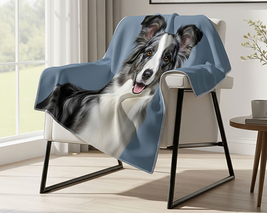 coperta personalizzata con foto di un cane