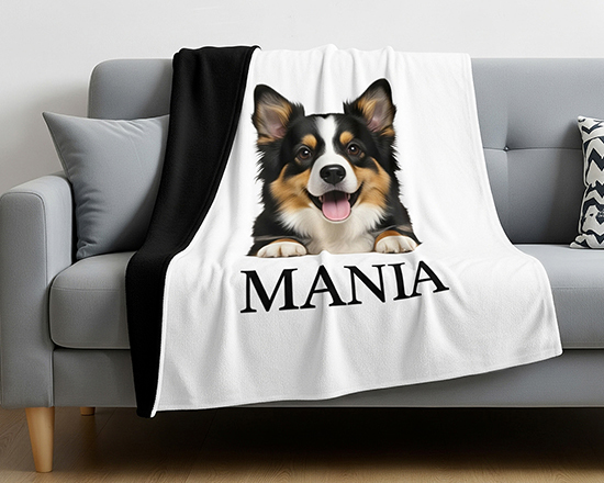 plaid personalizzato con foto e scritta