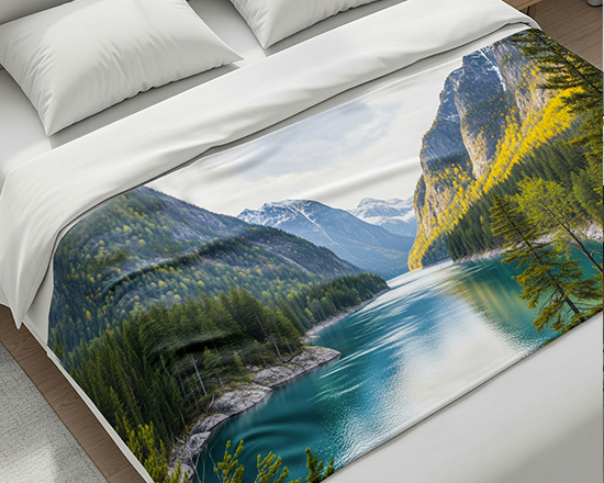 coperta personalizzata con foto natura