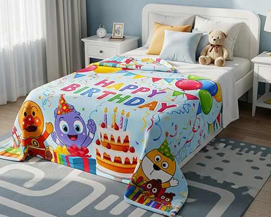 coperta plaid personalizzata compleanno