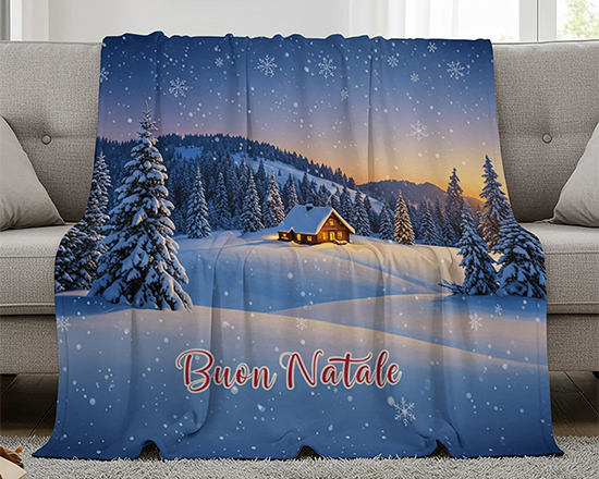 coperta natalizia personalizzata