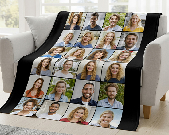 coperta matrimoniale personalizzata con foto collage