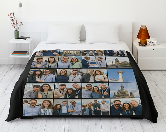 coperta personalizzata matrimoniale collage