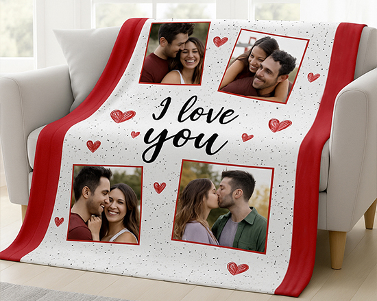 coperta matrimoniale personalizzata con foto e grafica