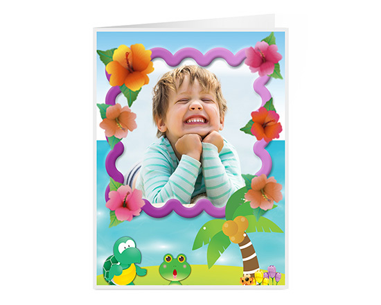 Biglietti di auguri pieghevoli per bambini con foto