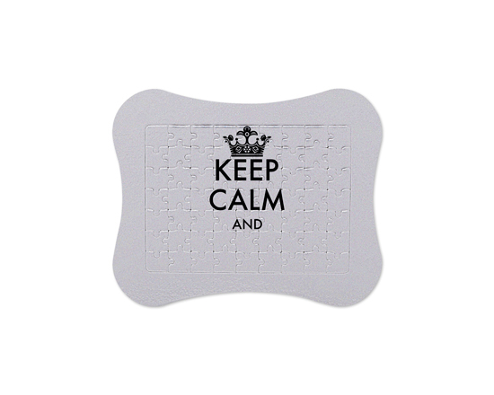 Puzzle con cornice e piedistallo, grafica keep calm
