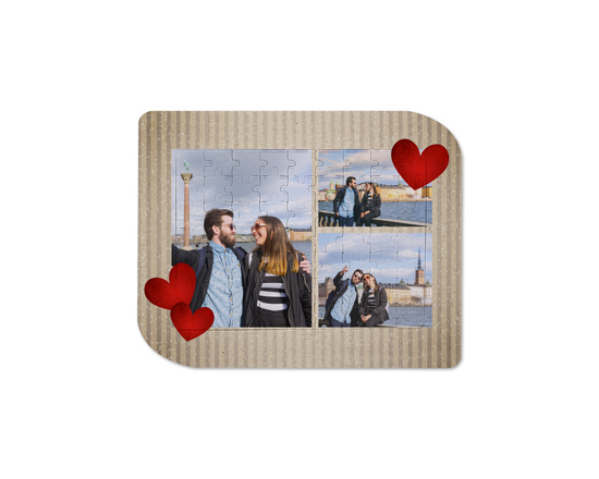 Puzzle con cornice doppia punta cartonato