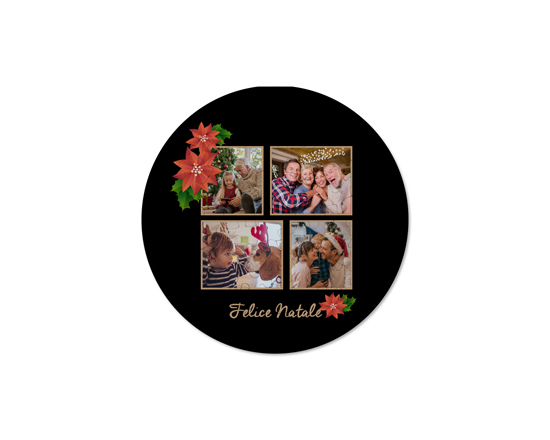 Crea puzzle rotondo Black Christmas