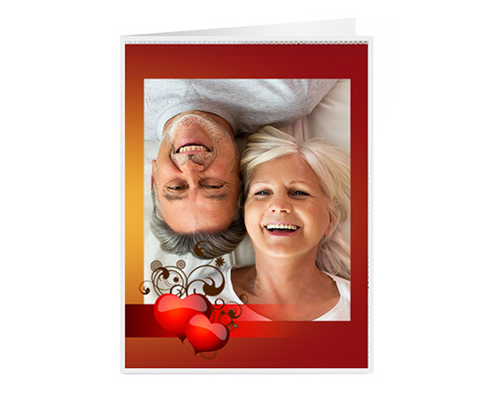 Biglietto augurale con grafica per San Valentino personalizzato con foto