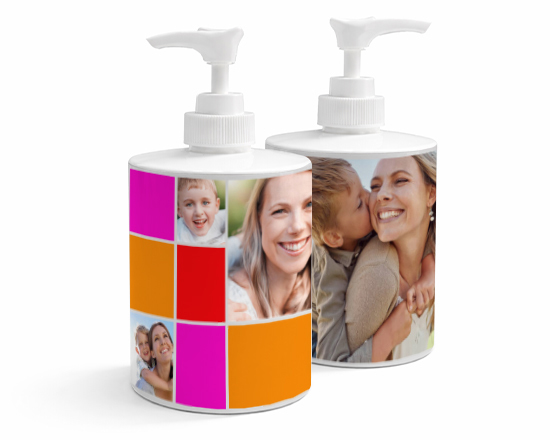 Dispenser sapone collage colorato