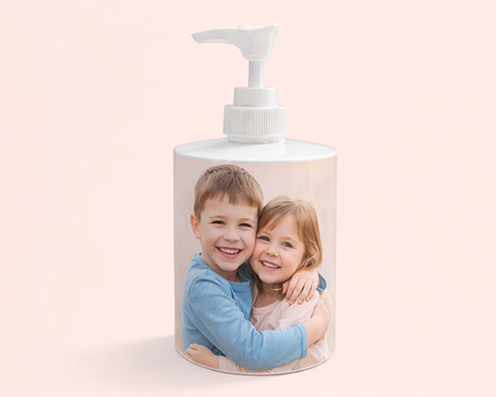 Dispenser sapone con foto fratelli