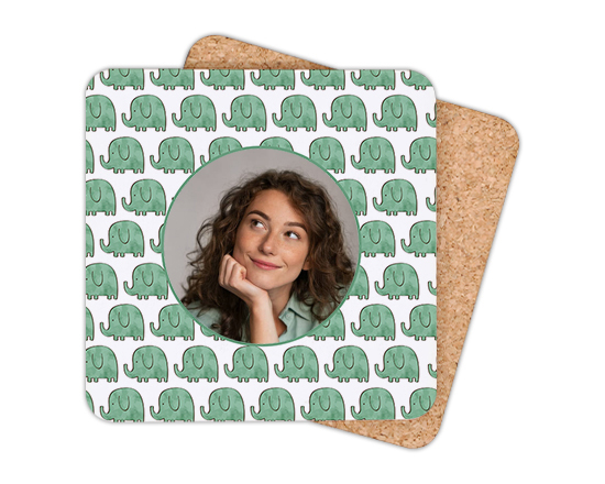 Elefantini verdi per il tuo sottobicchiere