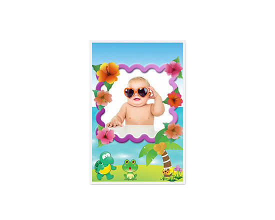 biglietto auguri con grafica animali per bimbi