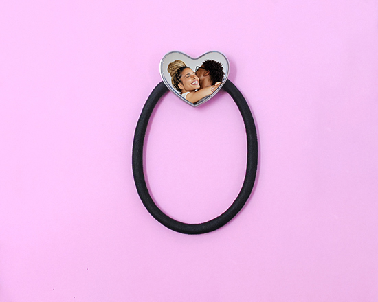 fermaglio per capelli con foto