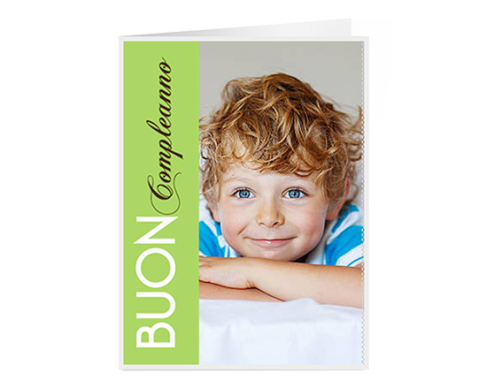 Biglietto auguri con foto per il compleanno
