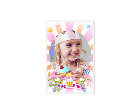 Biglietto di auguri happy birthday con foto
