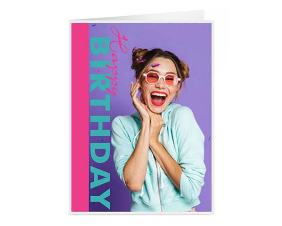 Biglietto di buon compleanno personalizzato con foto