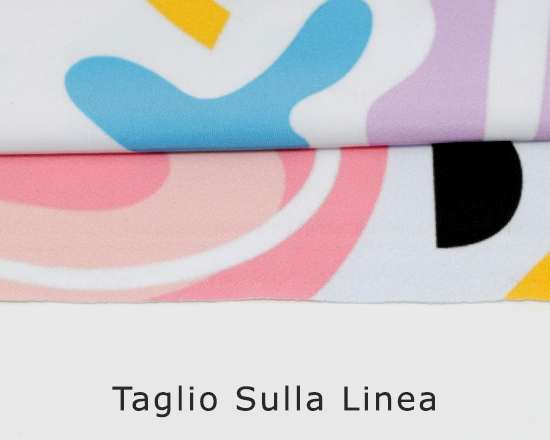 Stampa su jersey con taglio sulla linea