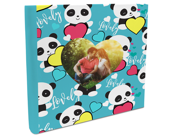 Foto album con tasche e copertina con panda